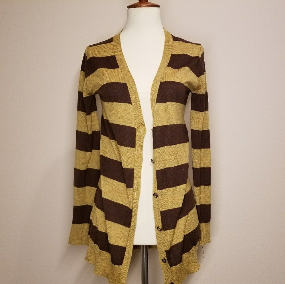 Light weight knit stripe cardigan